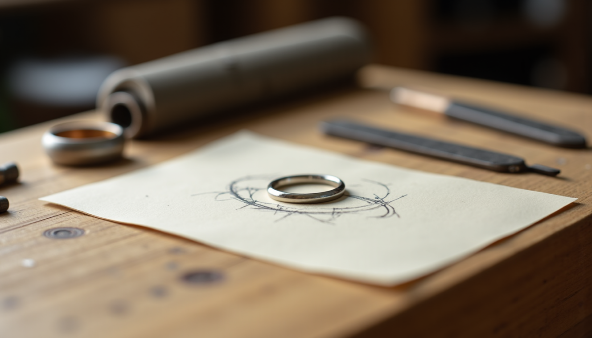 Créer une bague épurée : méthode en 7 étapes du croquis à la finition
